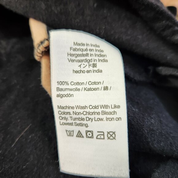 J. Crew Black & Beige Striped Midi Dress Short Sleeve Cotton Womens Size M - Picture 13 of 16